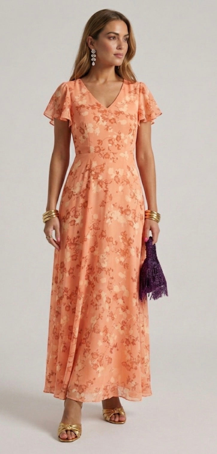 Amara | Vestido Maxi Floral Fluido
