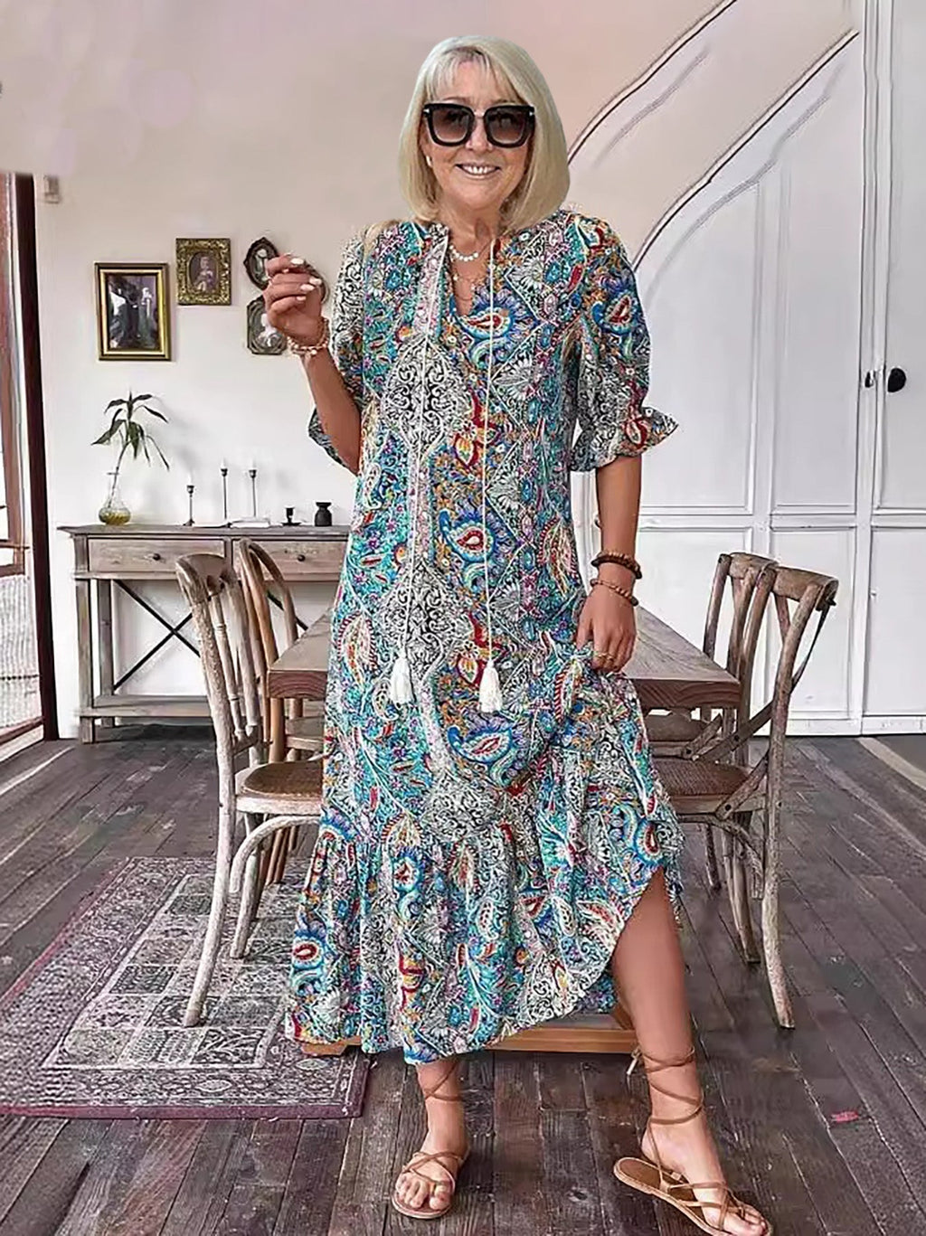 Sylvie | Vestido Maxi Bohemio Escalonado