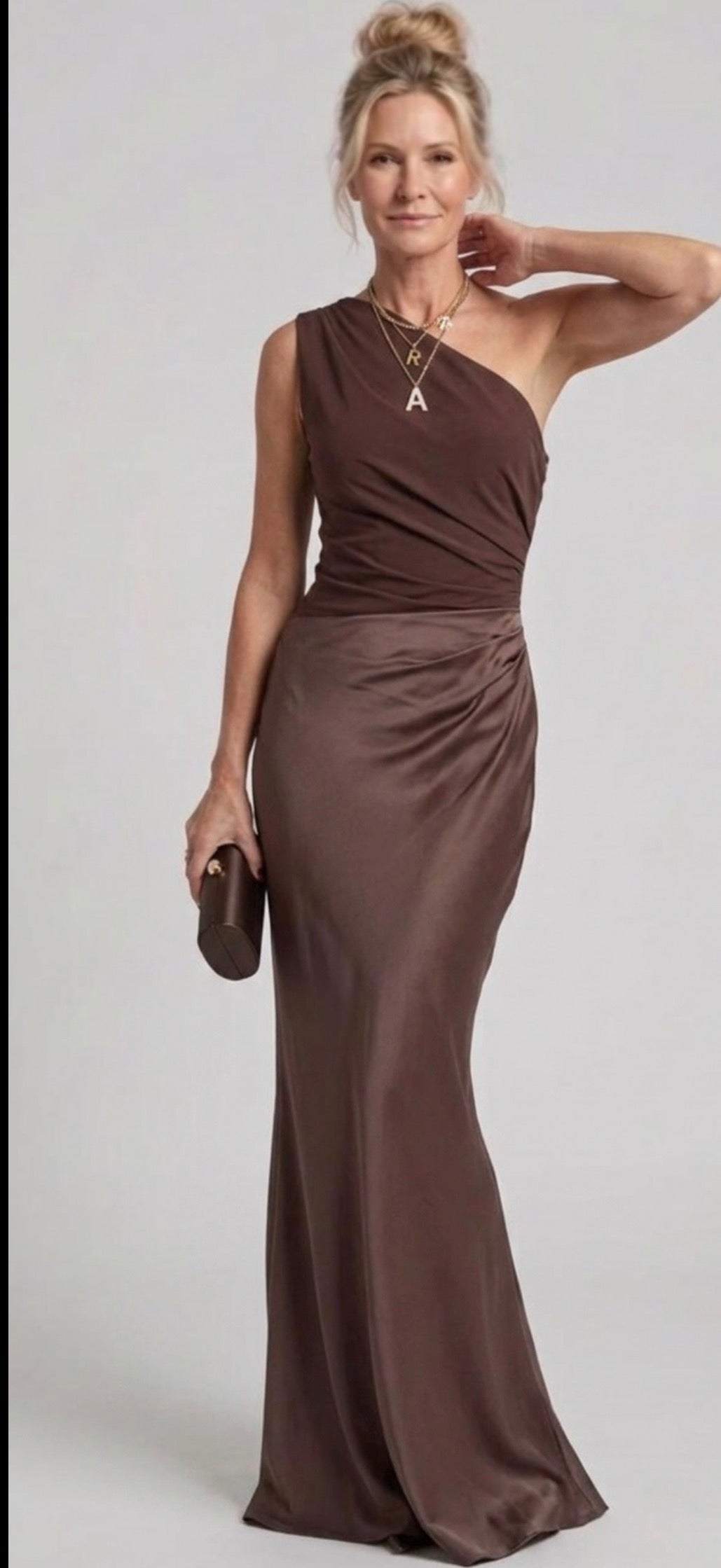 Anneliese | Vestido Maxi de Columna con un Hombro