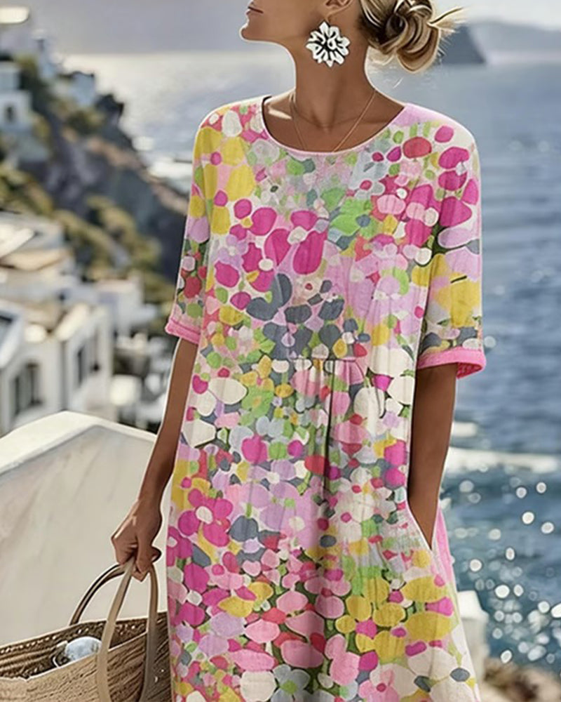 Elena - Vestido Midi Floral de Verano Elegante