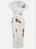 Olivia | Vestido Midi Cruzado Elegante