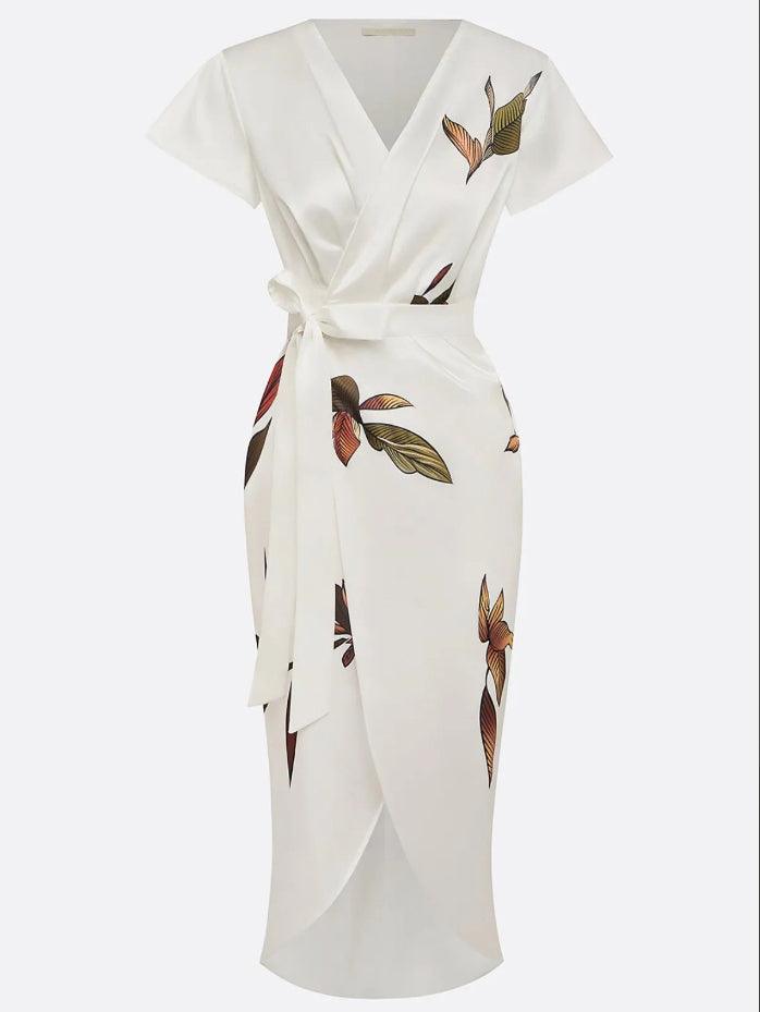 Olivia | Vestido Midi Cruzado Elegante
