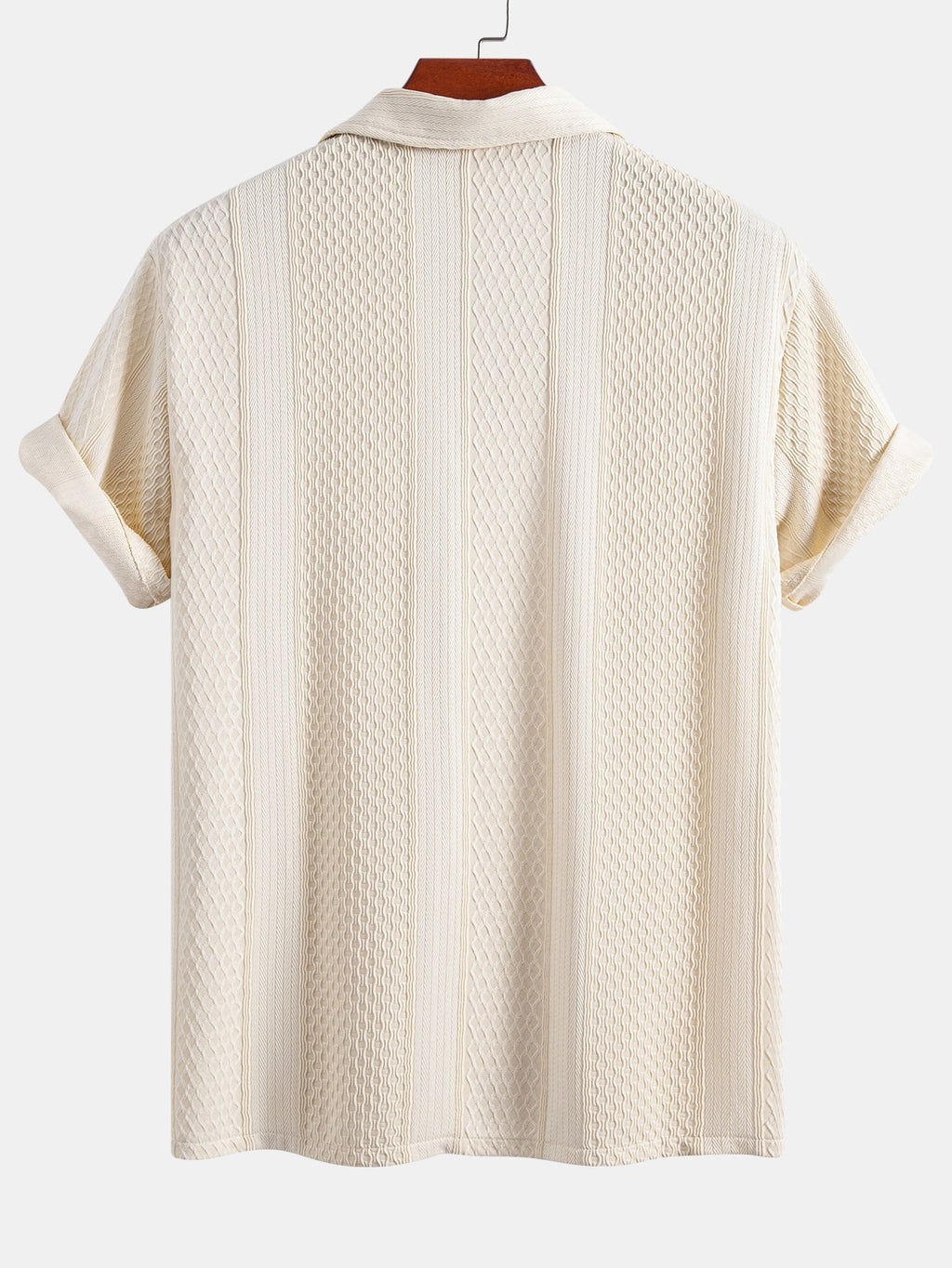 Camisa de botones con estampado jacquard geométrico