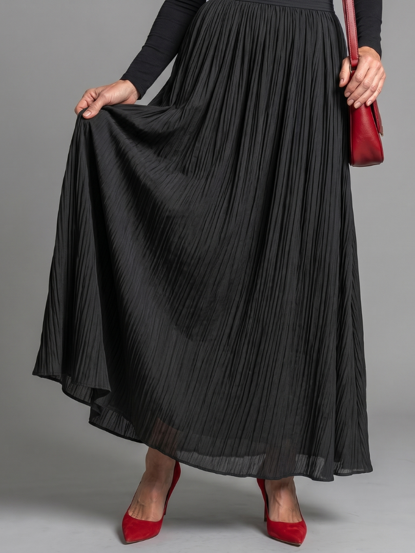 Edith | Vestido Midi Fluido de Cuello Alto