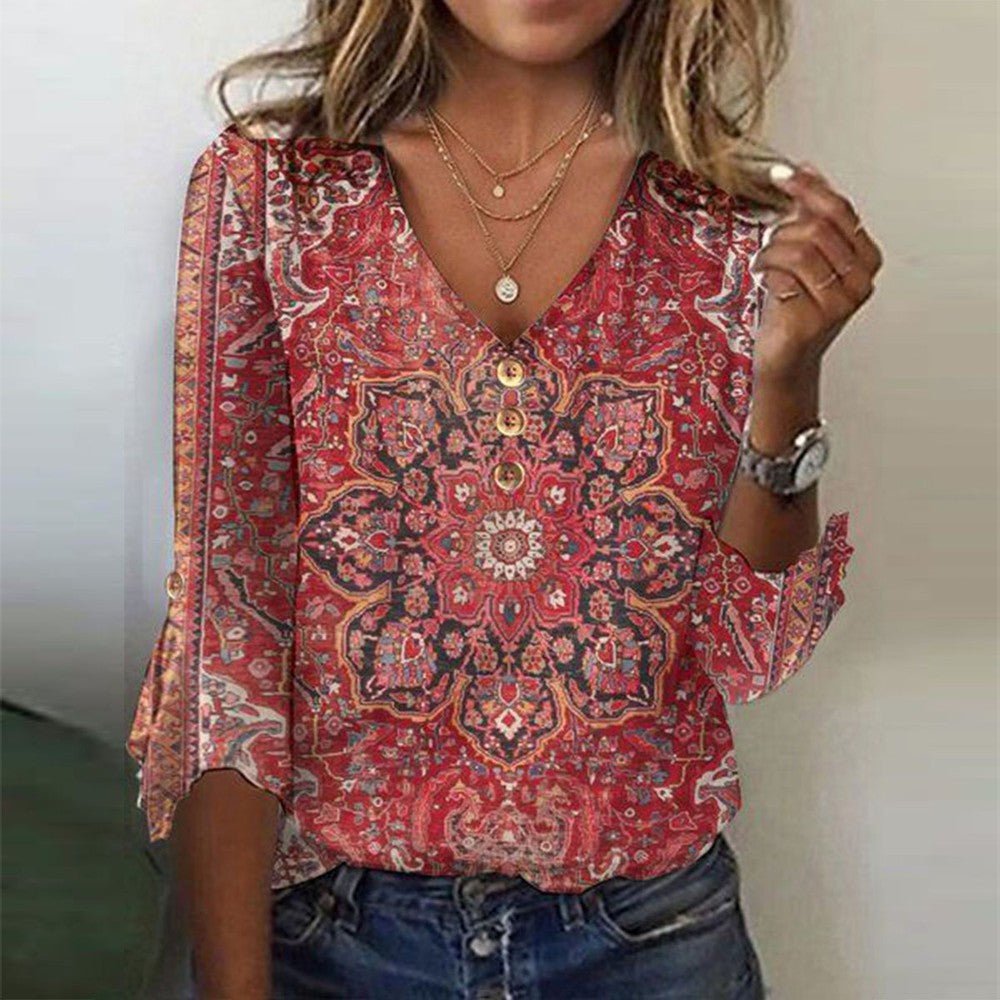 Loretta | Top Bohemio con Escote en V