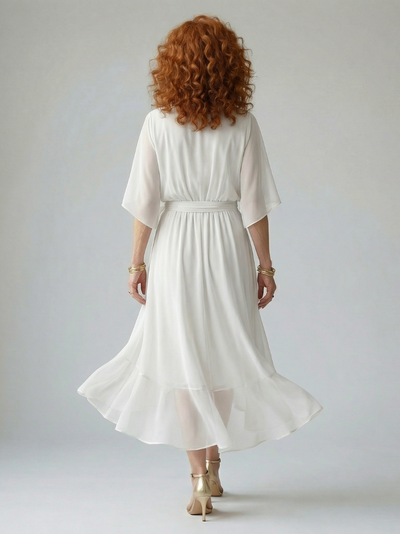 Wilhelmina | Vestido Midi Cruzado Fluido