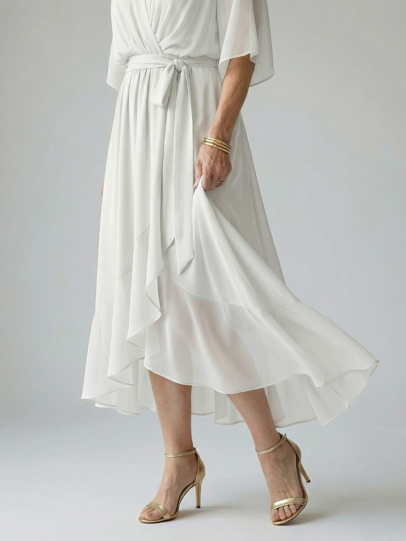 Wilhelmina | Vestido Midi Cruzado Fluido
