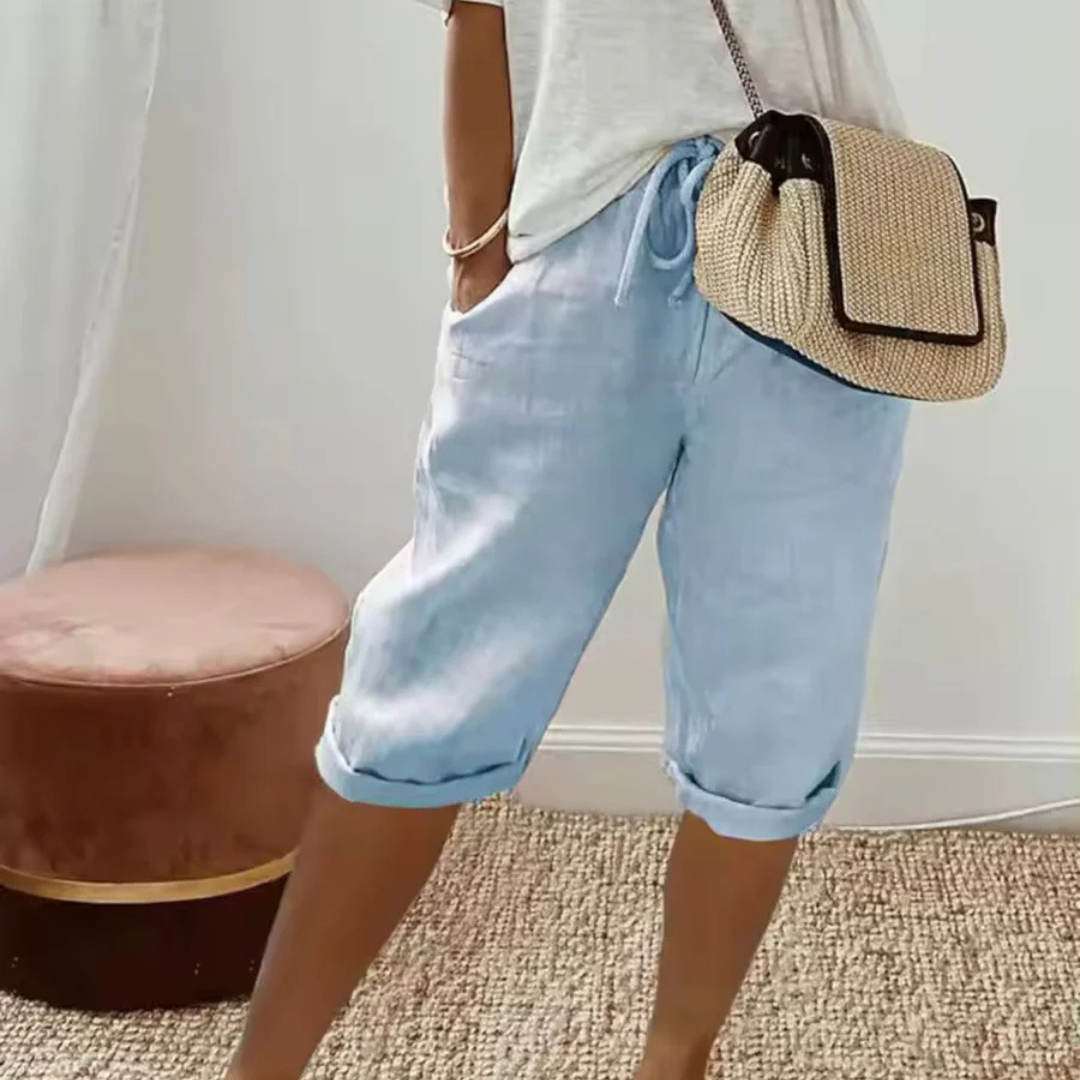 Fenley | Short Capri de Lino con Cordón