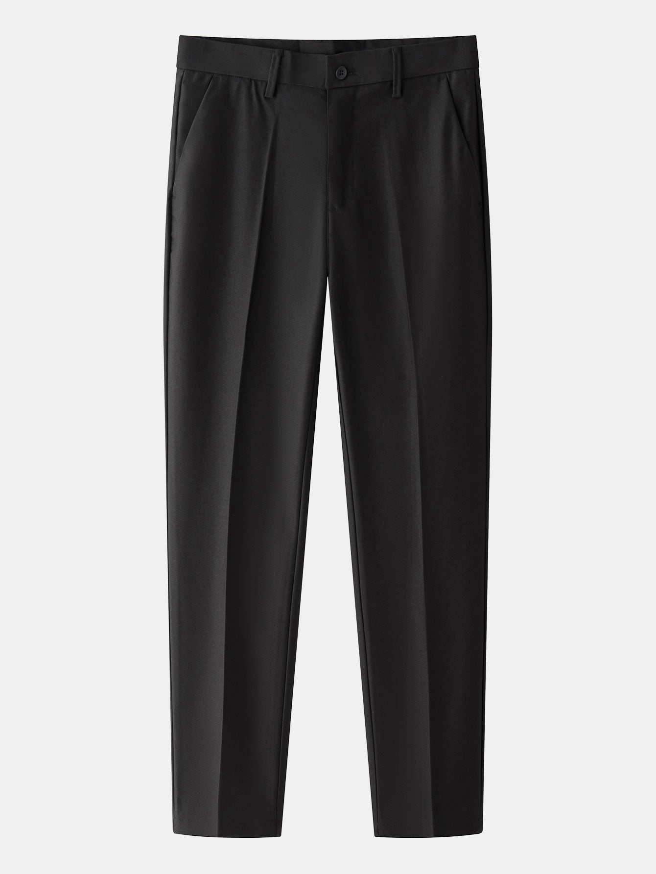 Polo de punto con cremallera texturizada y ribetes en contraste y pantalones ajustados de corte cónico