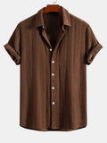 Camisa de jacquard con estampado geométrico y botones