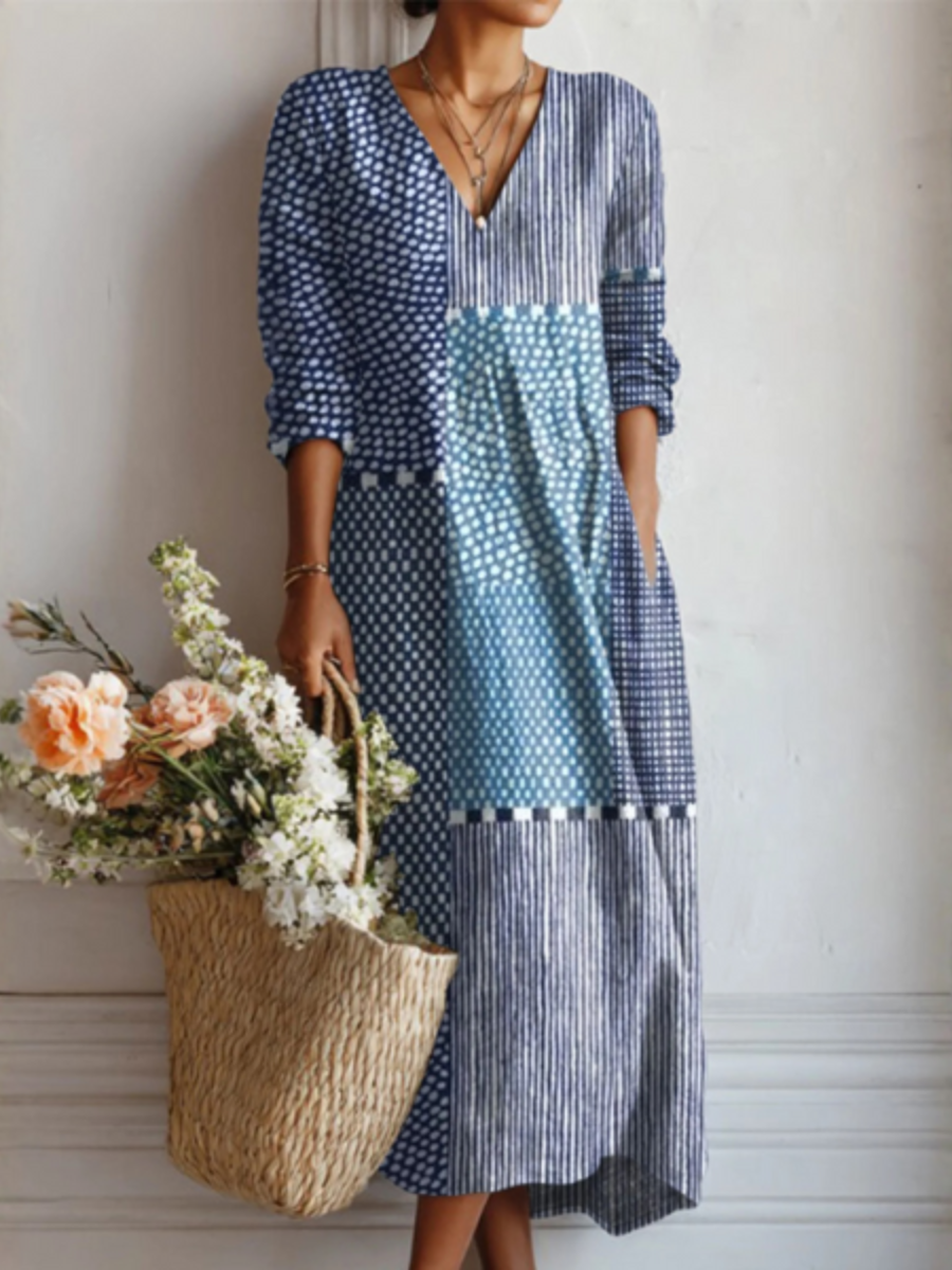 Ava™ - Vestido de Lino Retro