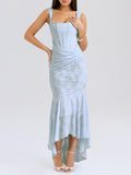 Selina | Vestido midi de encaje con cola de sirena