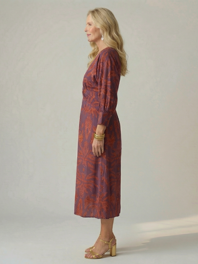 Iris | Vestido Midi Cruzado con Nudo