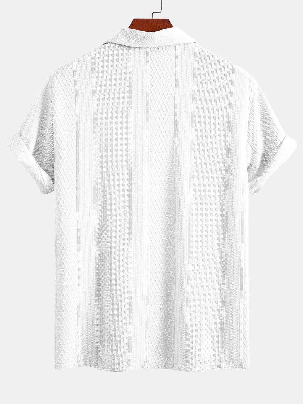 Camisa de botones con estampado jacquard geométrico