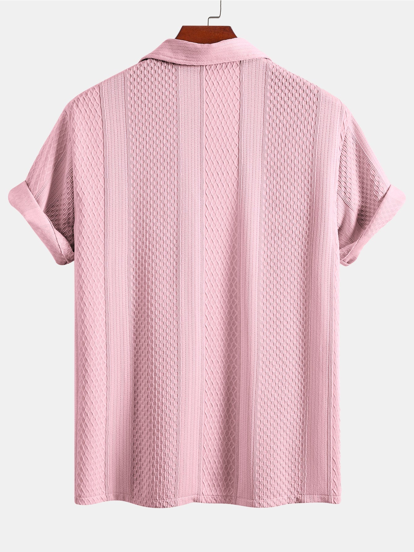 Camisa de botones con estampado jacquard geométrico