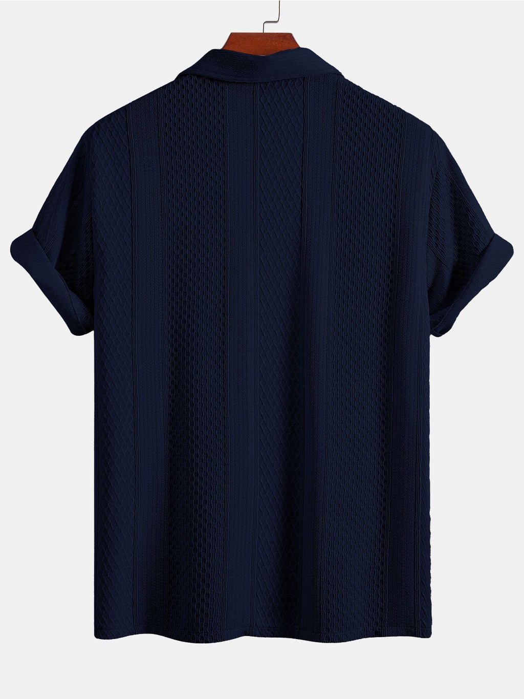 Camisa de botones con estampado jacquard geométrico