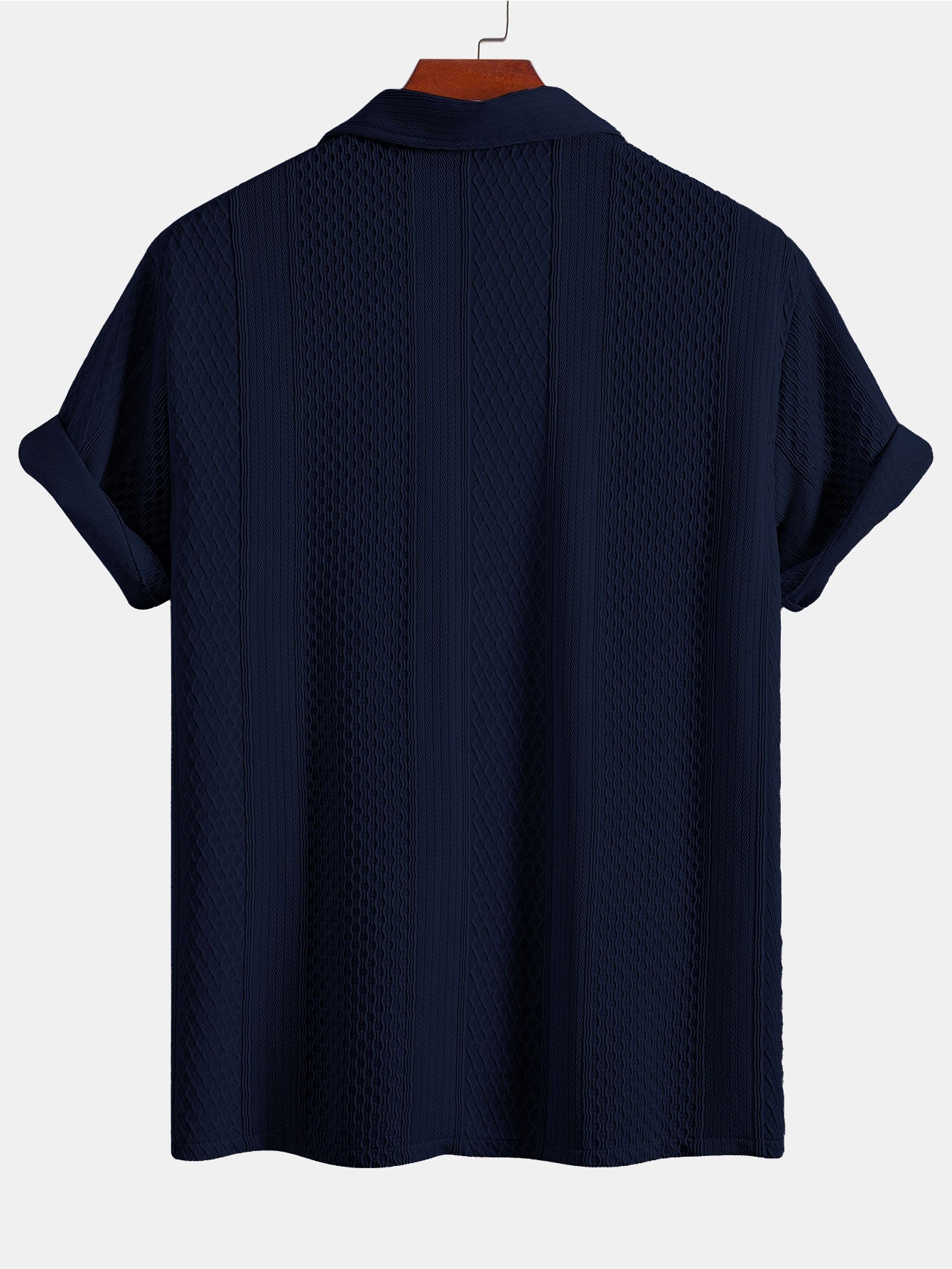 Camisa de botones con estampado jacquard geométrico
