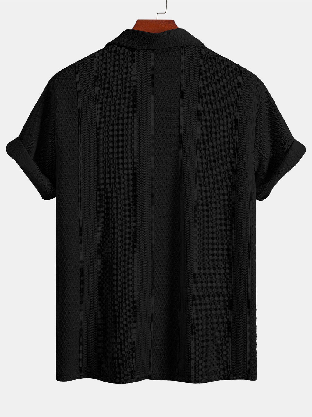 Camisa de botones con estampado jacquard geométrico