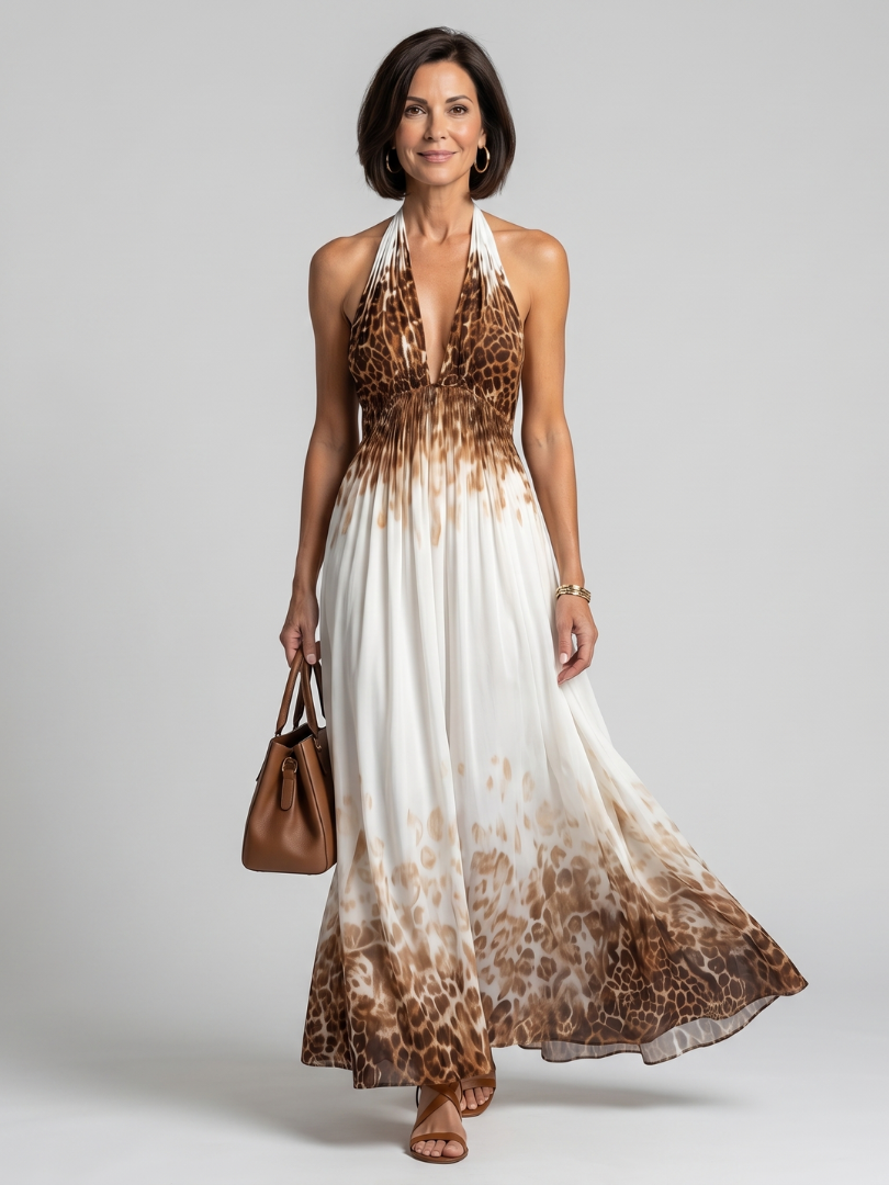 Bellamy | Vestido Maxi Halter Fluido