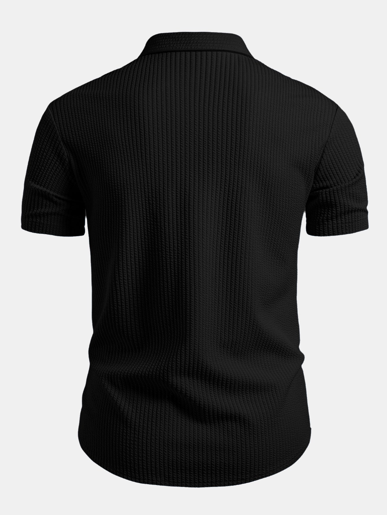 Camisa ajustada con botones y diseño acanalado