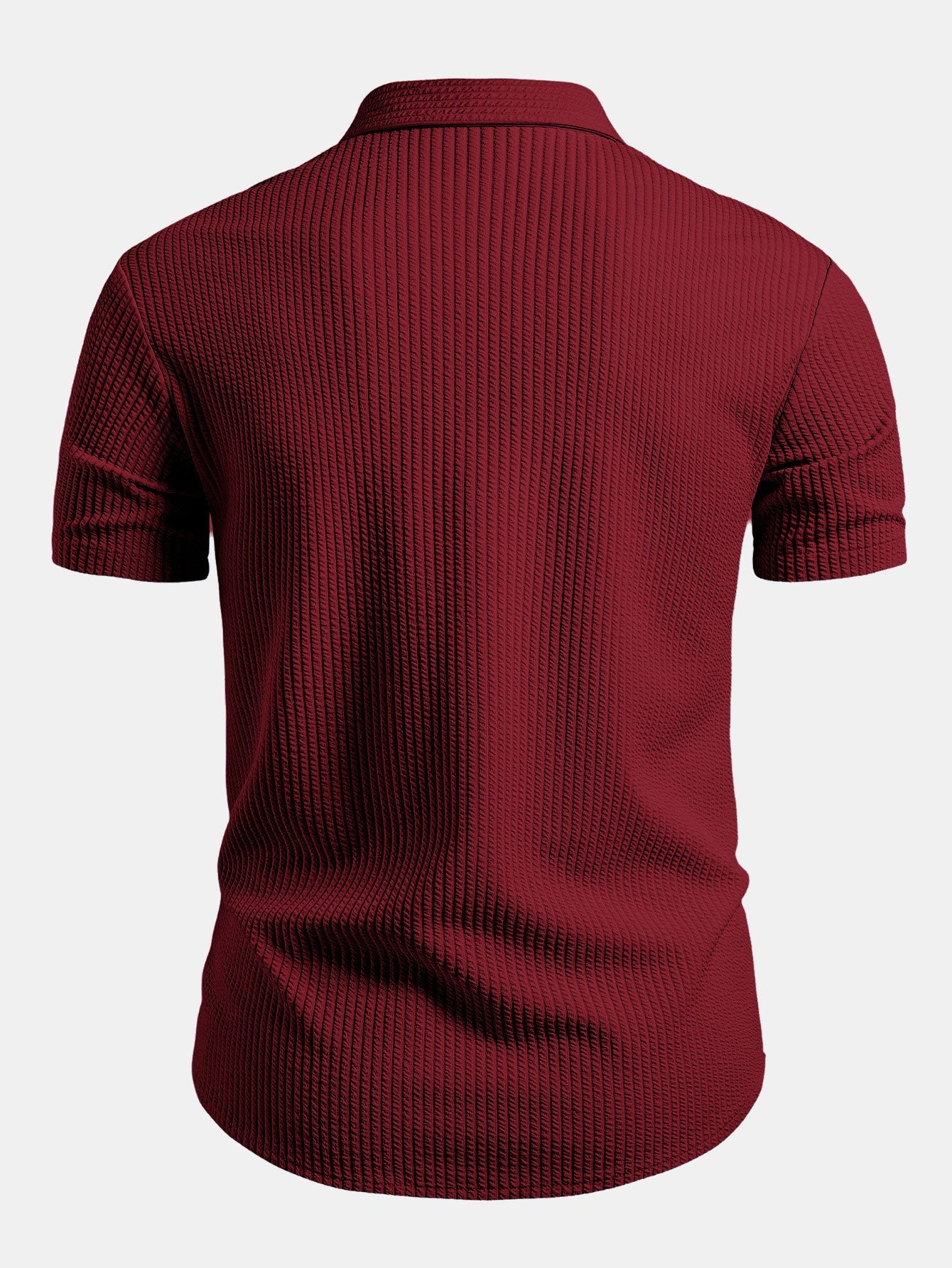 Camisa ajustada con botones y diseño acanalado