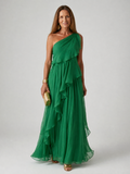 Eliana | Vestido Maxi de Un Hombro en Gasa