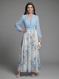 Adelaide | Vestido Maxi Floral con Escote en V