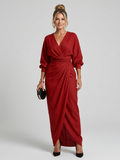 Beverly | Vestido Midi Cruzado Drapeado