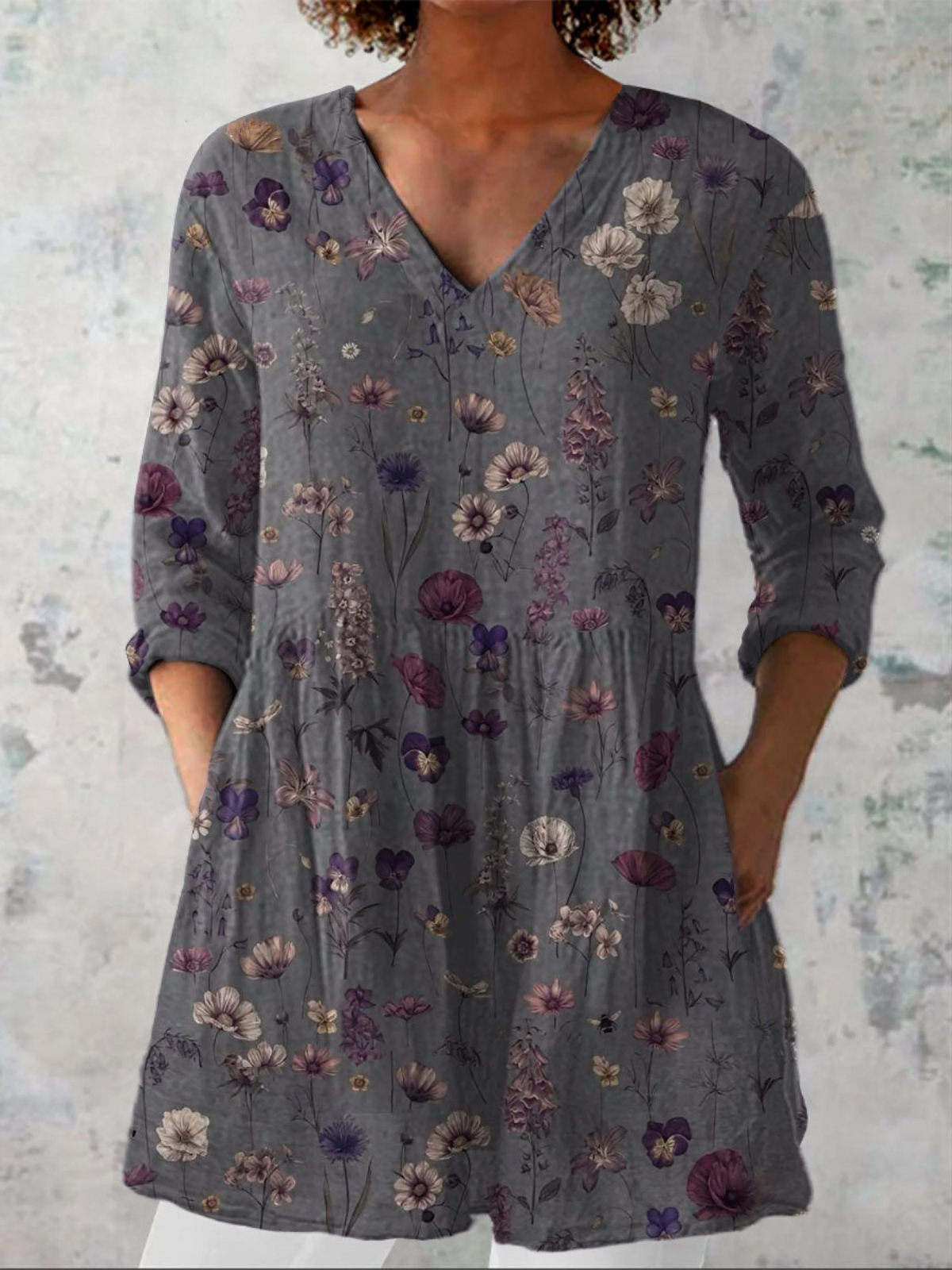Audrey | Blusa Larga con Escote en V