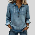 Azalea - Jersey Vintage de Punto Trenzado con Cuello