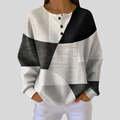 Almira™ | Sudadera de Punto Gofre Estilo Henley