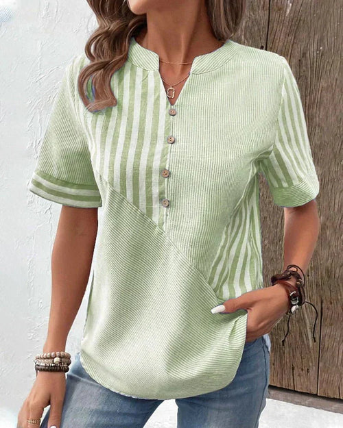 Annabel | Blusa de Manga Corta a Rayas