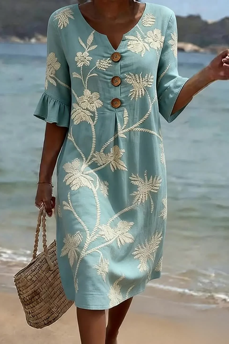 Nemi™ | Vestido Midi Floral Elegante