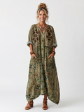 Aleta | Vestido Midi Oversize con Botones y Bolsillos