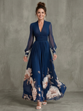 Elena | Vestido Maxi Plisado con Mangas Transparentes