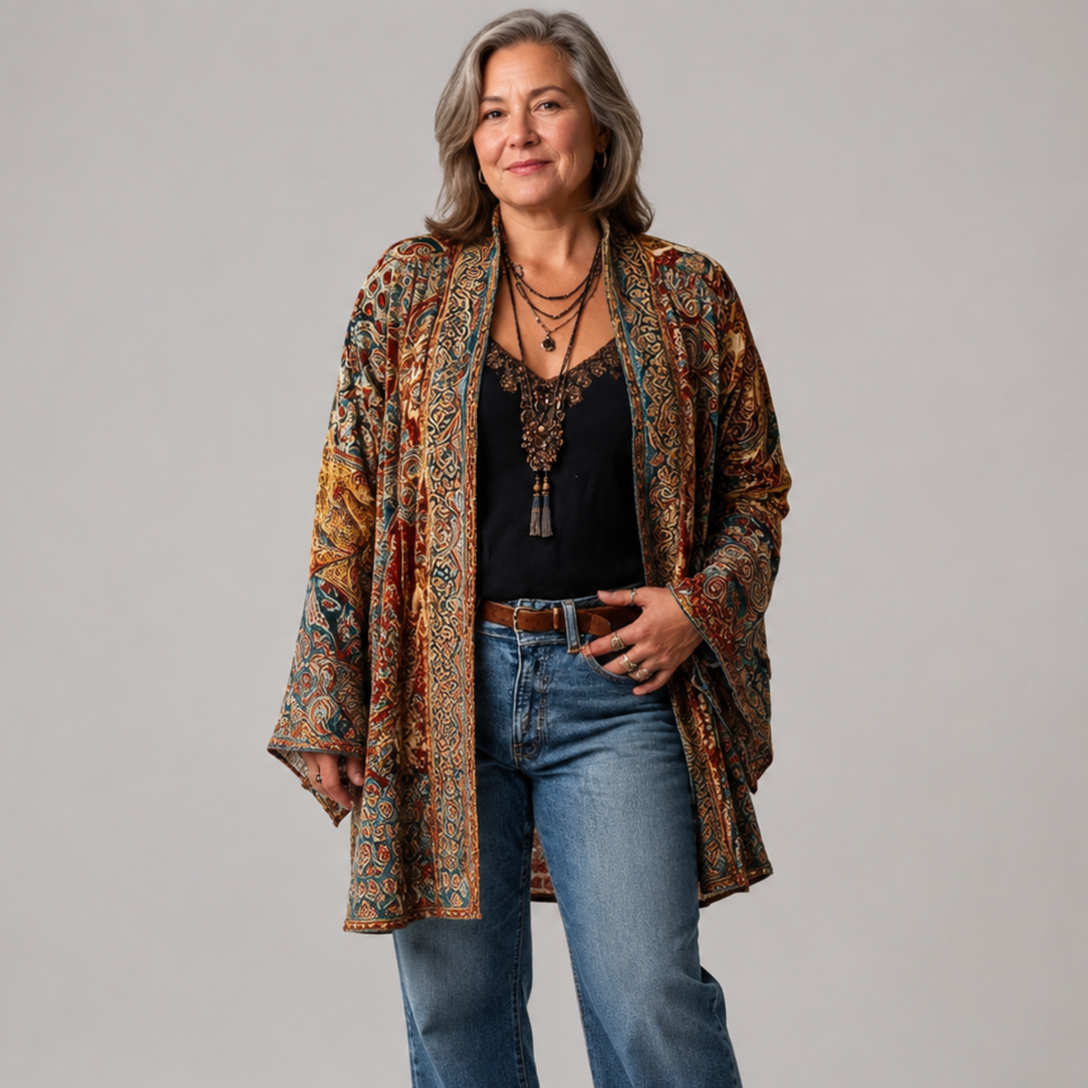 Darcy | Rebeca Kimono Bordada Boho