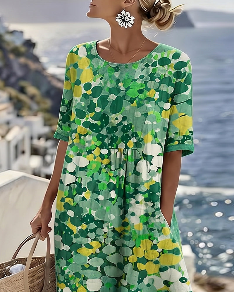 Elena - Vestido Midi Floral de Verano Elegante