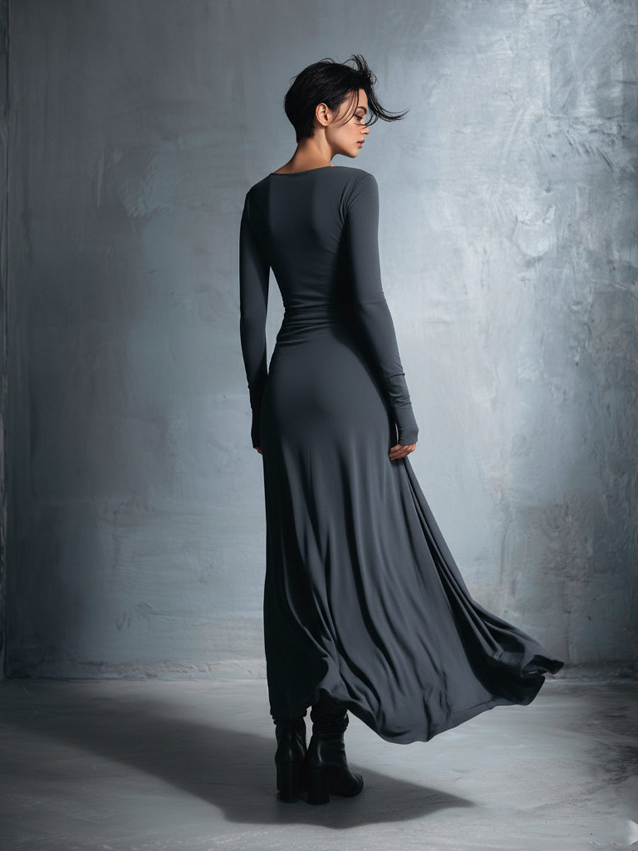 Naiara | Vestido Maxi con Nudo de Seda