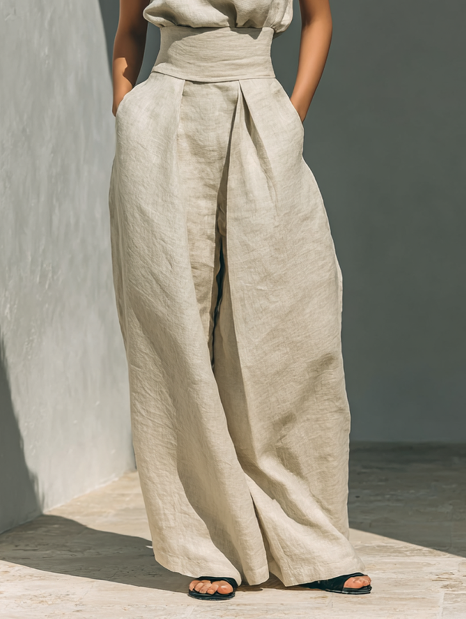 Carla | Conjunto minimalista de lino