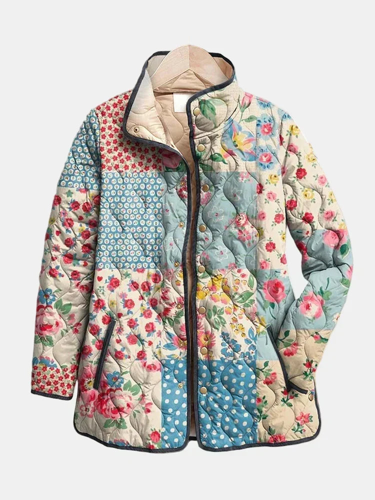 Zarae | Encantadora Chaqueta Acolchada Floral para Mujer