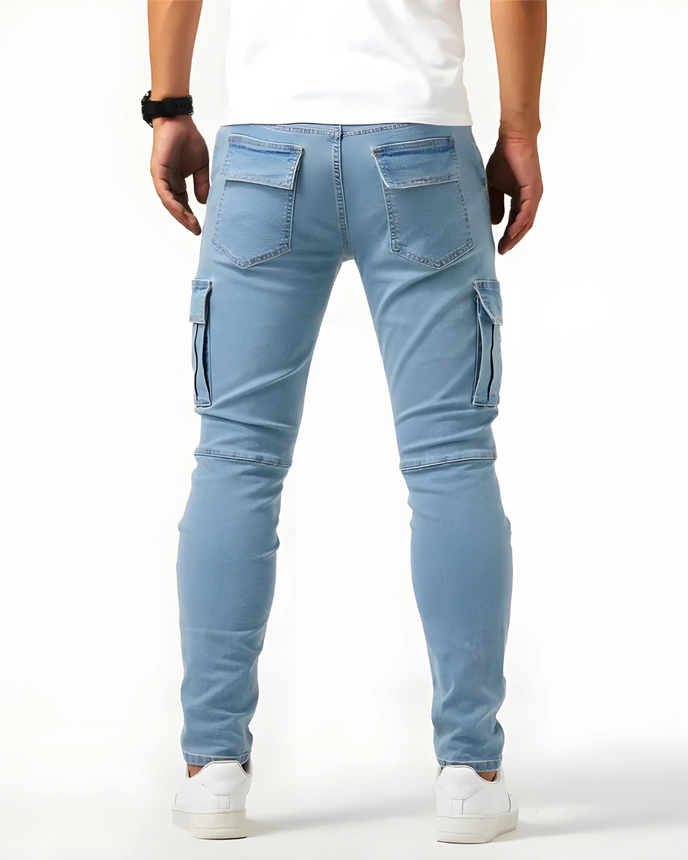 Pantalón cargo elástico