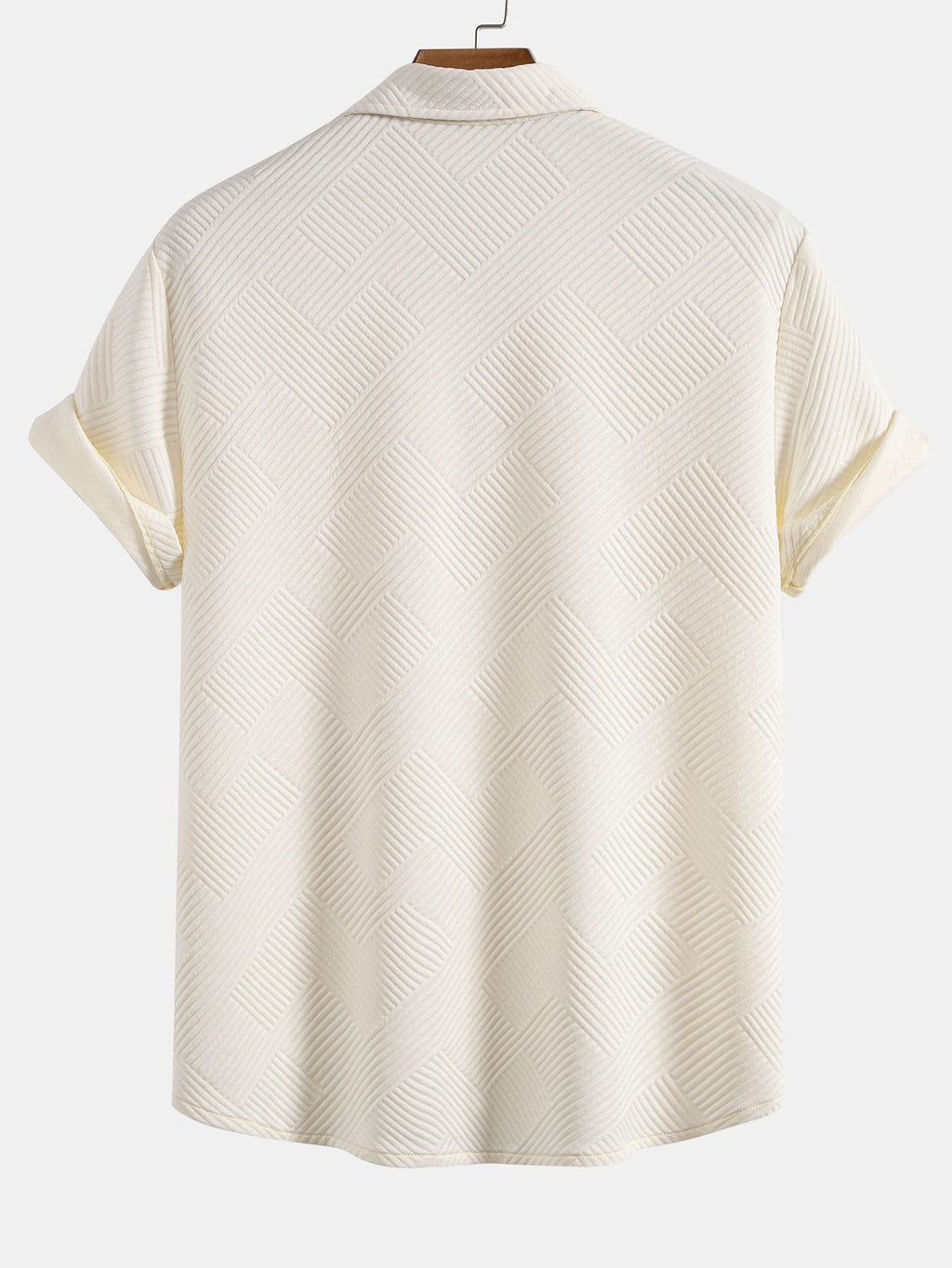 Camisa de jacquard a rayas con botones