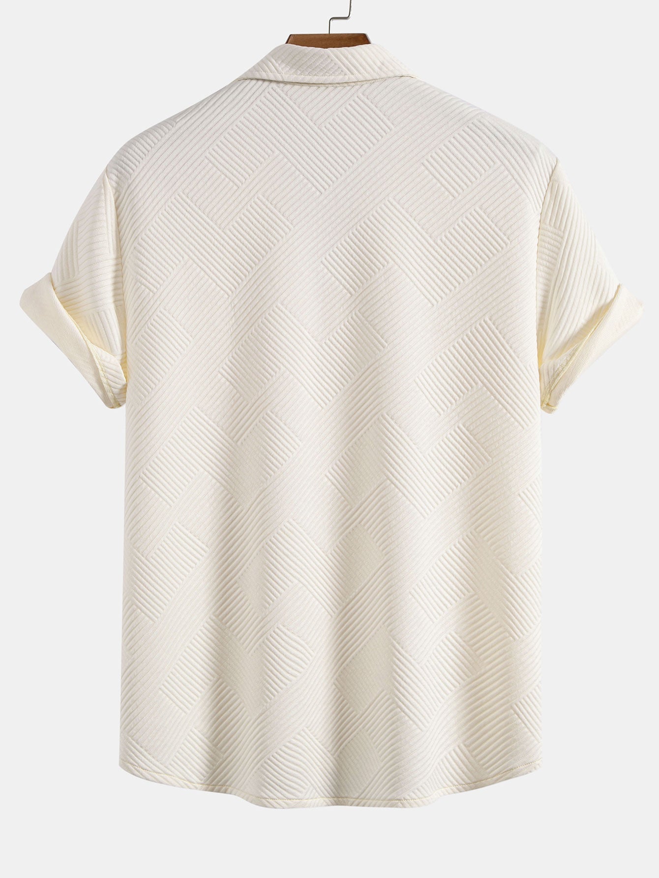 Camisa de jacquard a rayas con botones