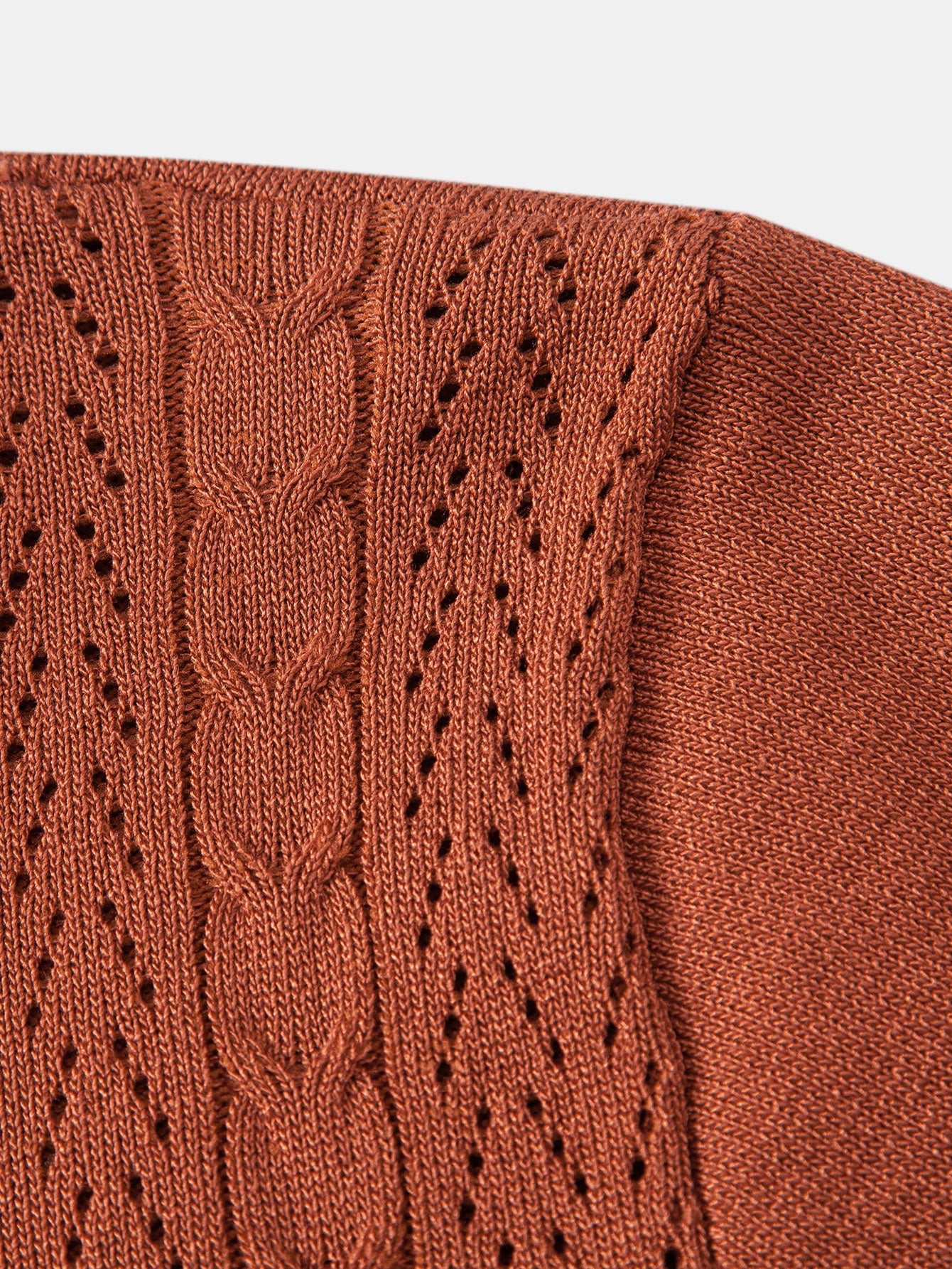 Camisa de punto con botones y diseño jacquard retorcido