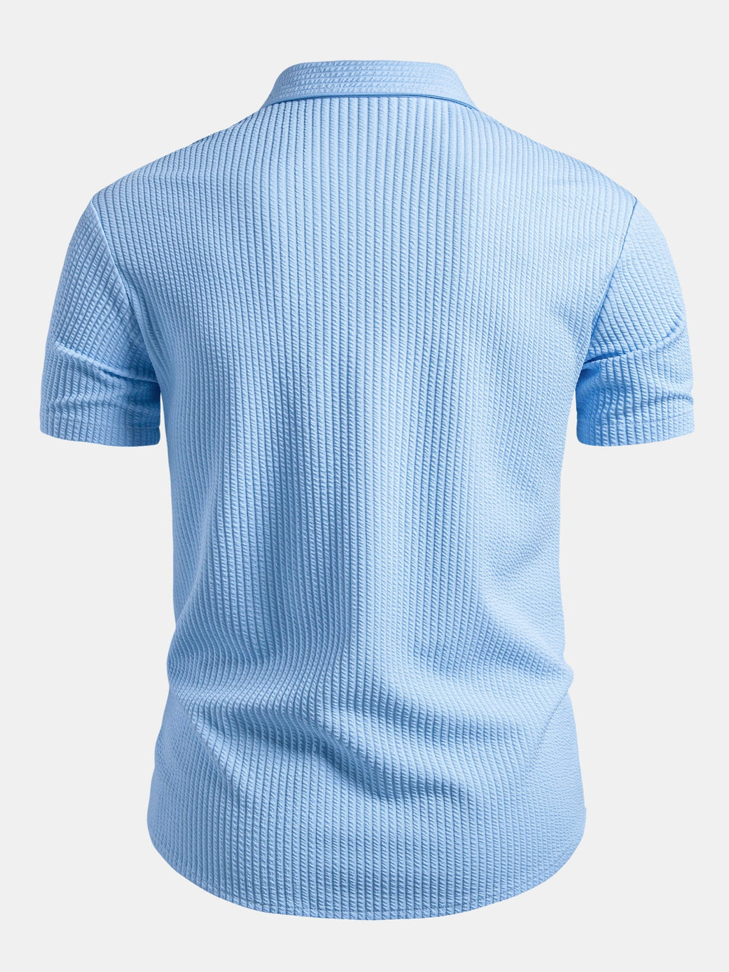 Camisa ajustada con botones y diseño acanalado
