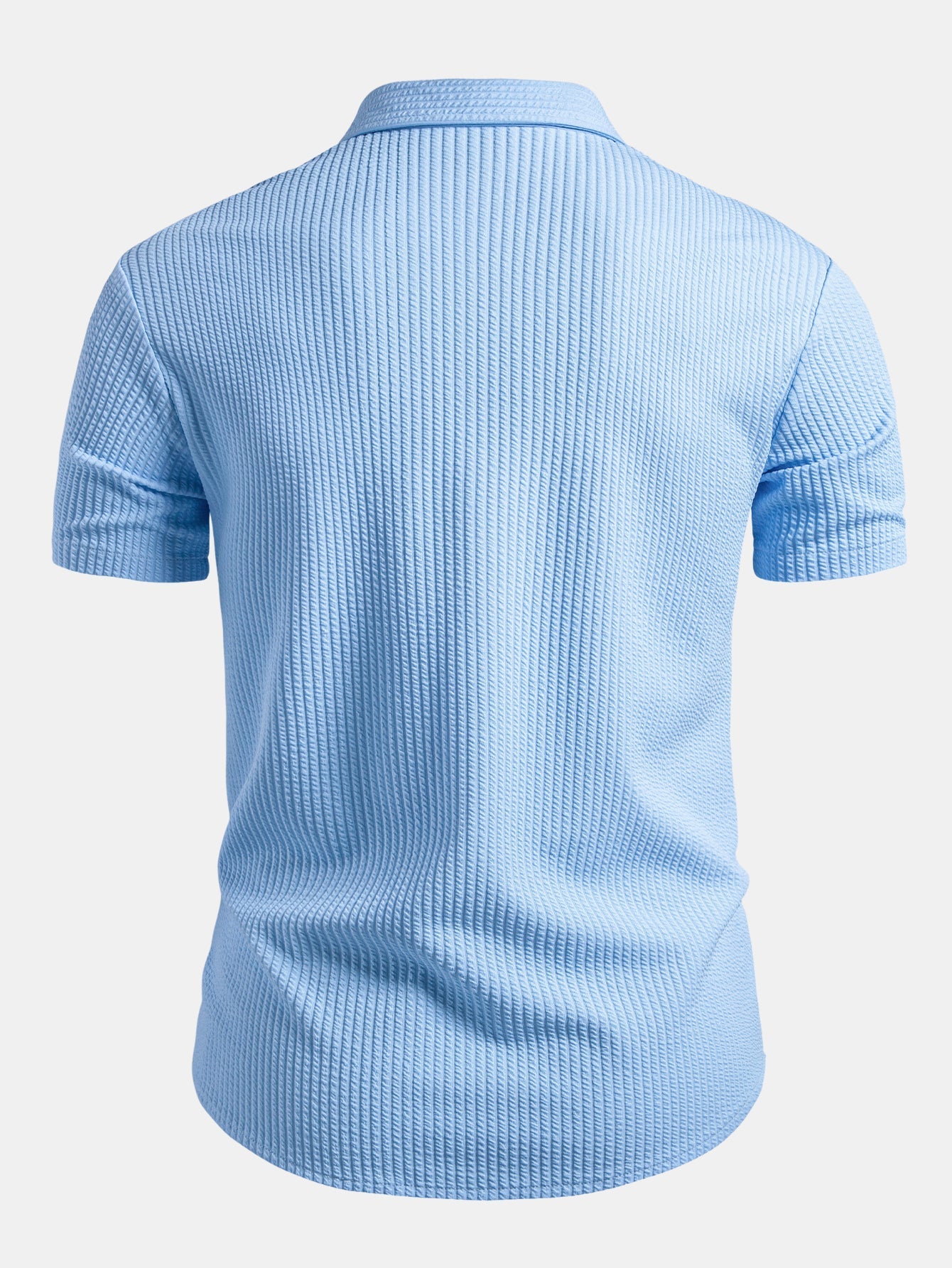 Camisa ajustada con botones y diseño acanalado