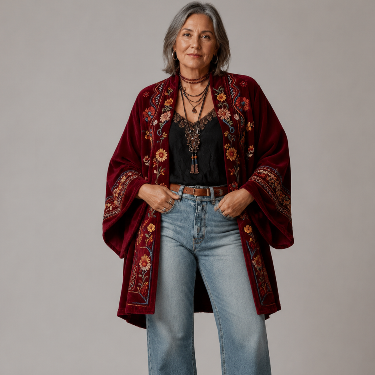 Darcy | Rebeca Kimono Bordada Boho