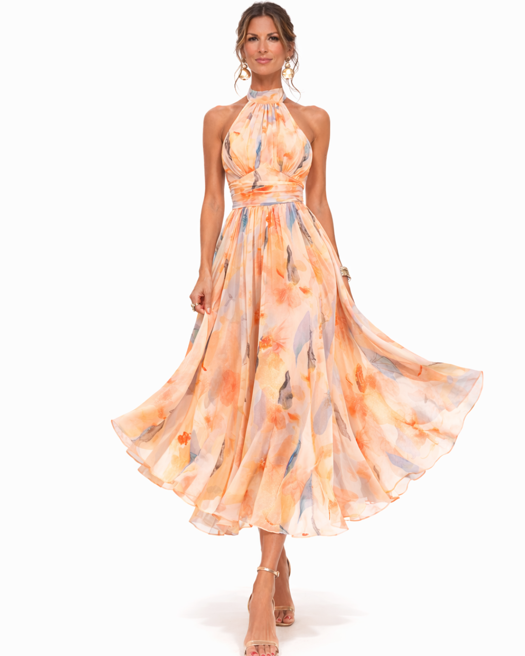 Aurora | Vestido Maxi con Cuello Halter