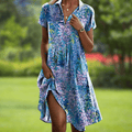 Lucille | Vestido Fluido con Estampado de Jardín