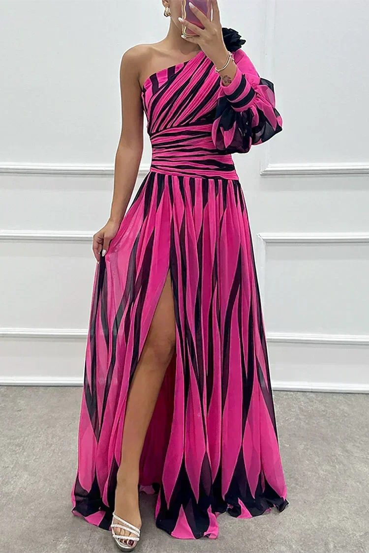 Delphinia | Vestido Maxi Elegante de un Hombro